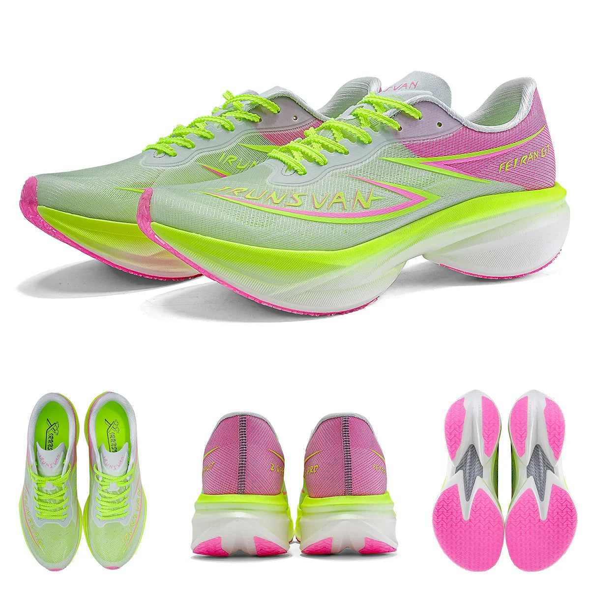 IRUNSVAN Flying Flame GT2.0 Full Palm Carbon Plate Marathon Running Shoes Track and Field Shoes Men's and Women's Sports Shoes