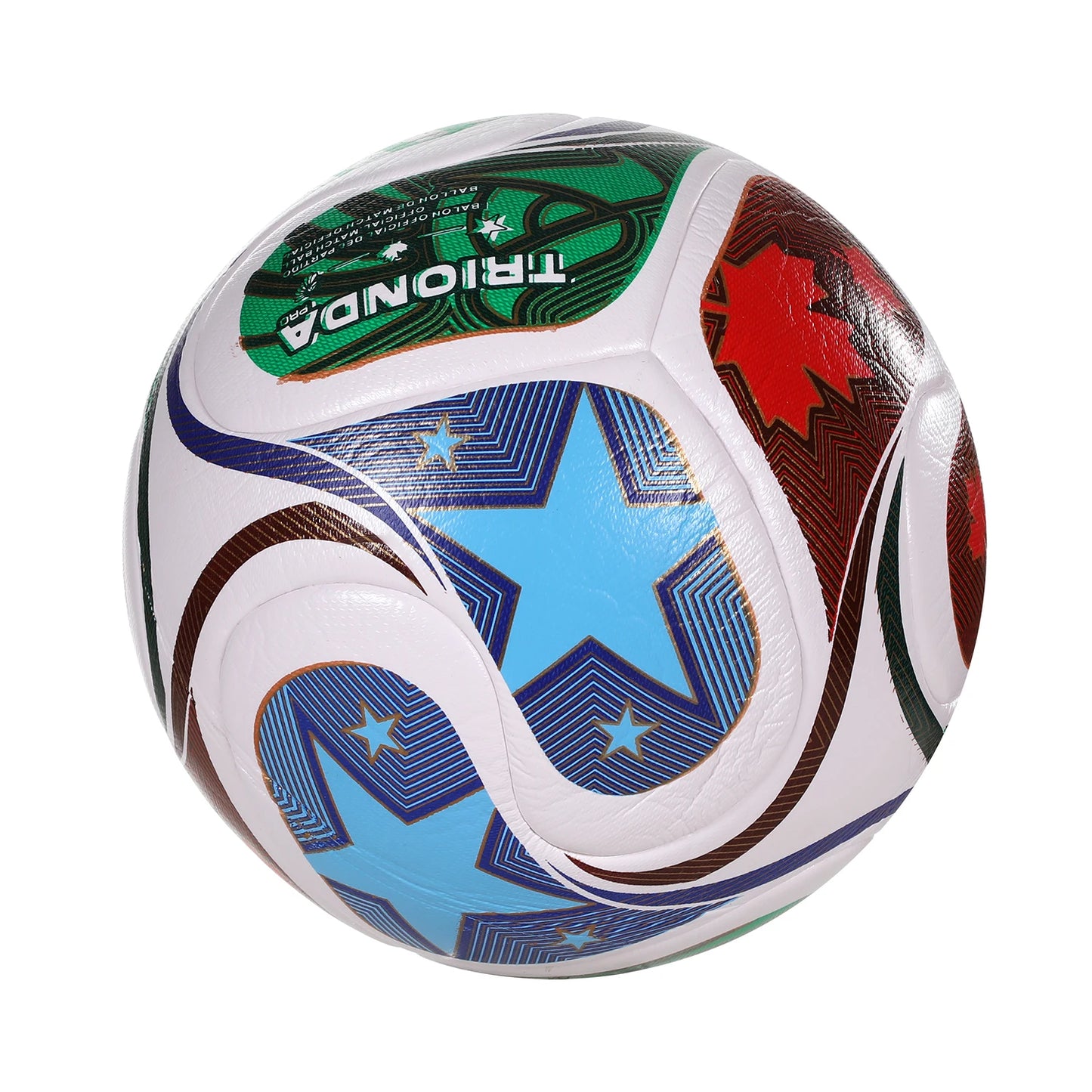 LISM Soccer Ball PU Leather Seamless Wear Resistant