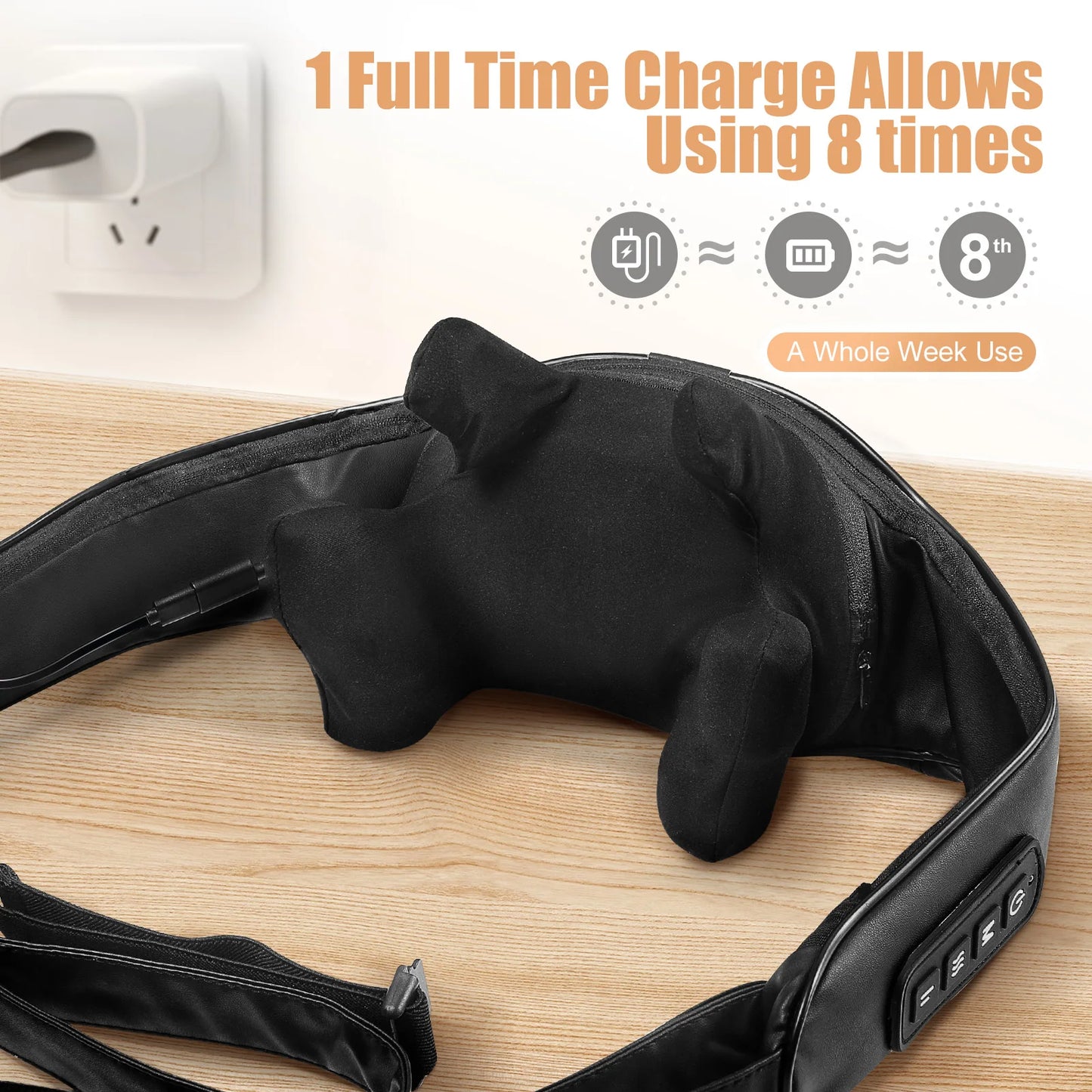 MASGREE Shiatsu Cordless Back Neck Shoulder Massager With Heat