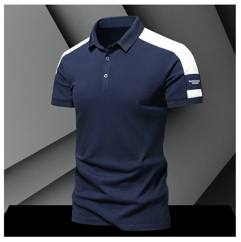 Lane JT Men Polo Shirt Summer Ice Silk Cotton Casual