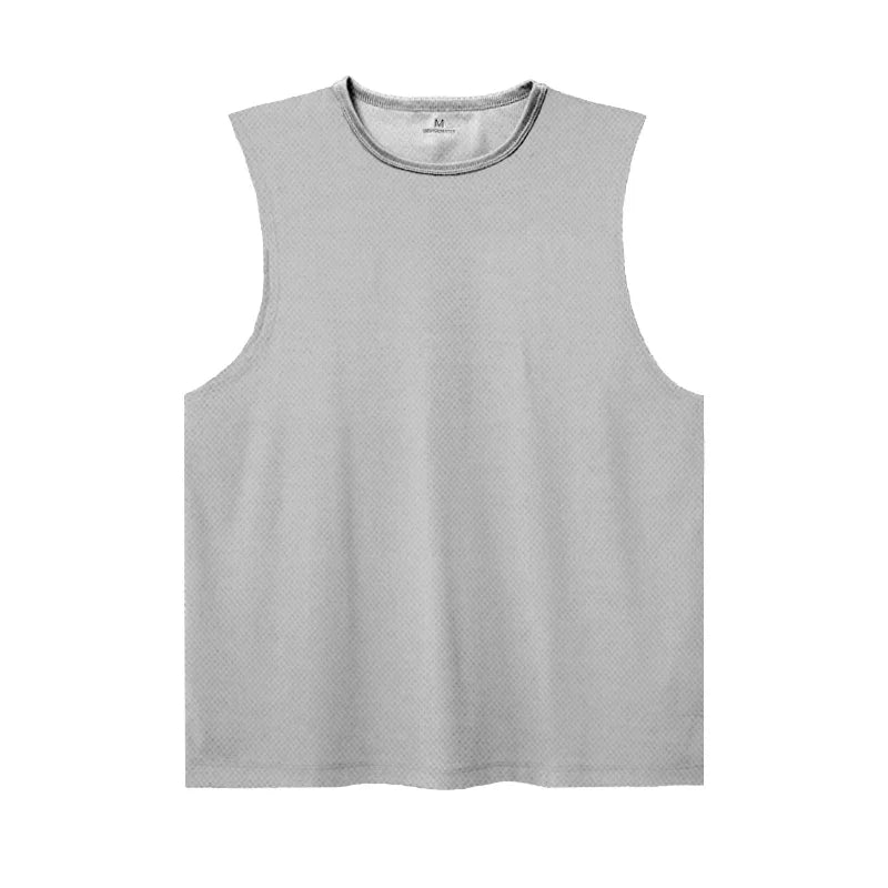 Summer Ice Silk Running Vest For Men Quick Dry Breathable