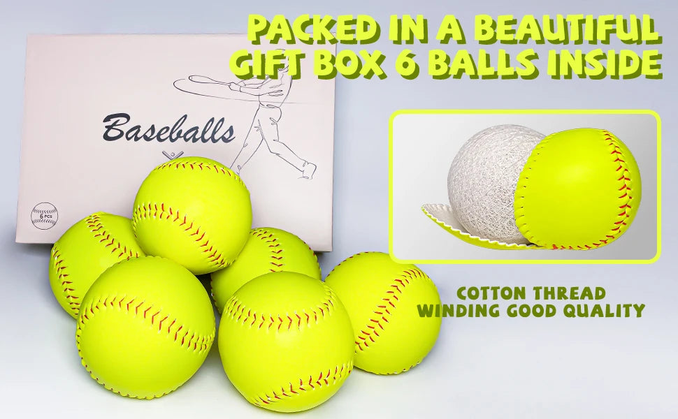 Six Pack Softball Practice Balls For Youth And Adults