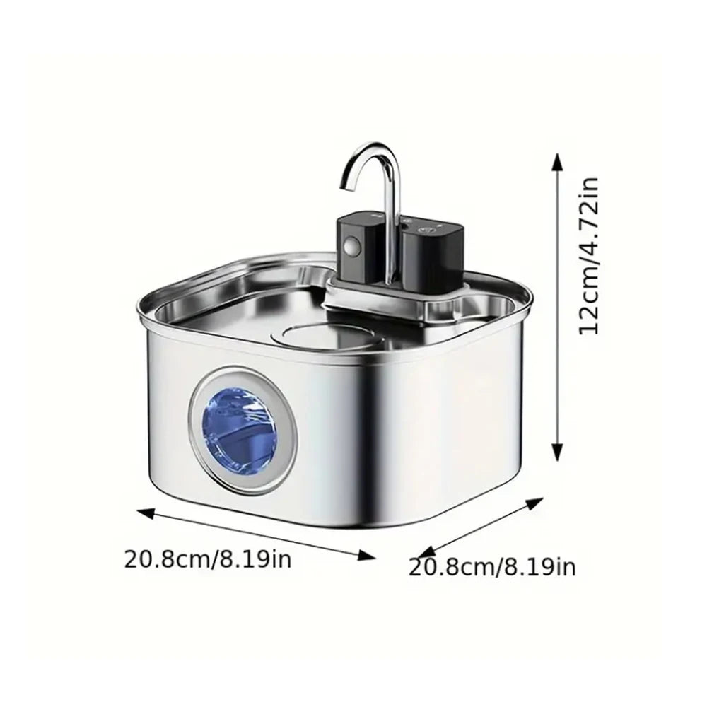 Weomg Stainless Steel Wireless Cat Water Fountain Dispenser