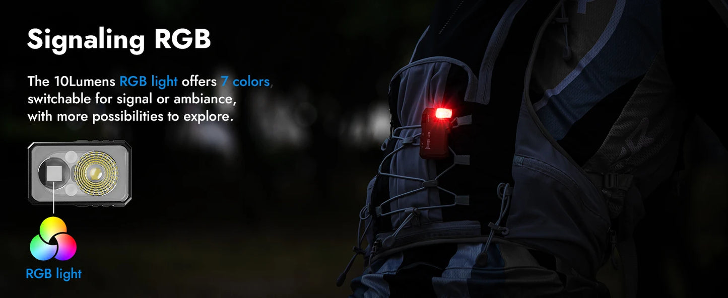 WUBEN H4 G5 Rechargeable LED Flashlight With RGB Light Outdoors