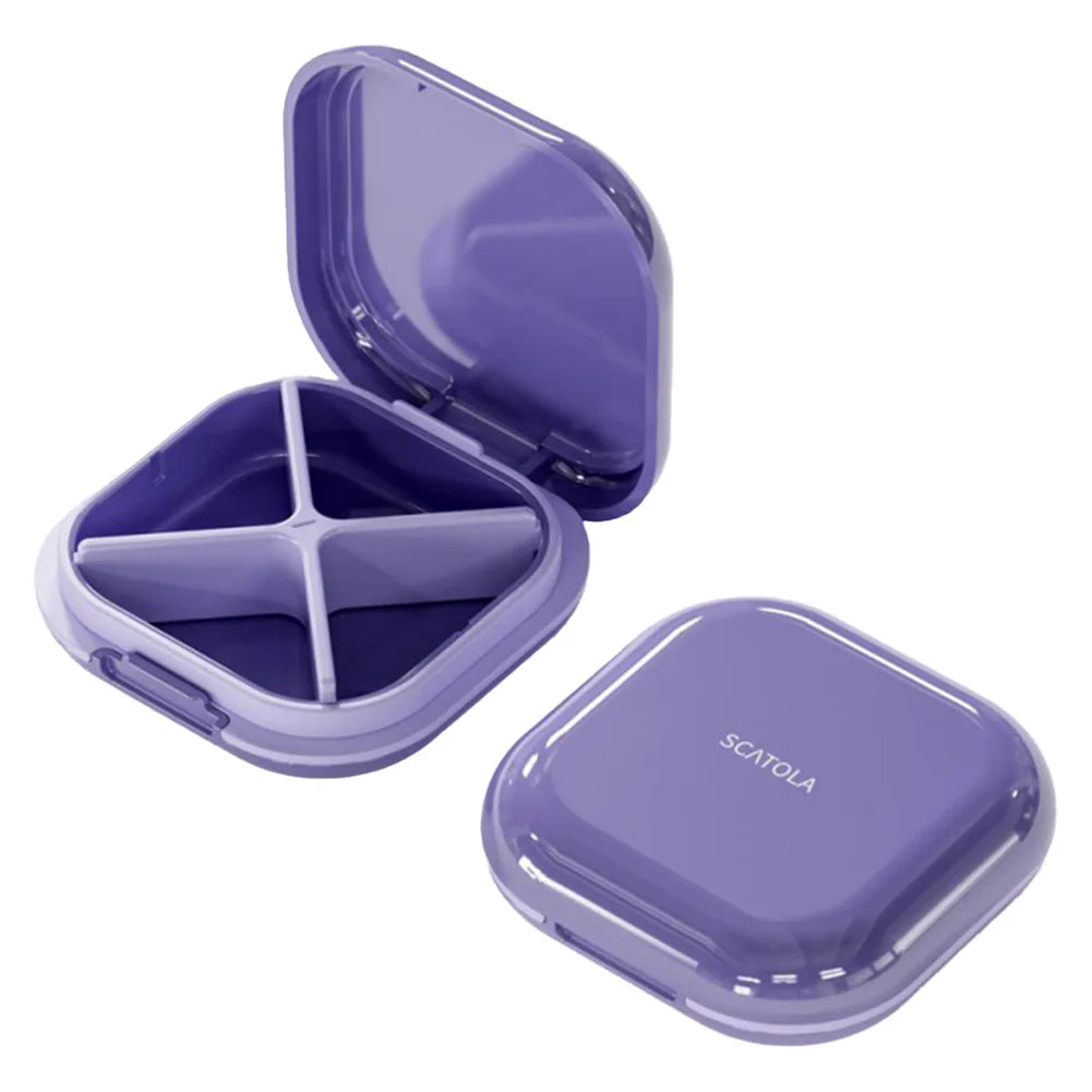 4 Grid Pill Case Portable Medicine Box Moisture Proof Organizer