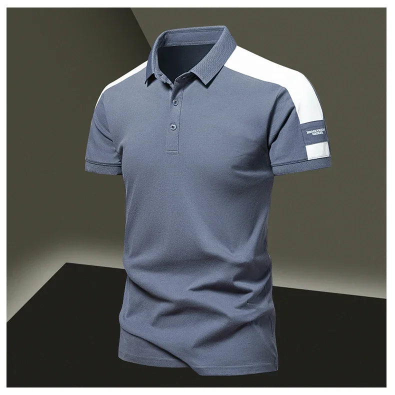 Lane JT Men Polo Shirt Summer Ice Silk Cotton Casual