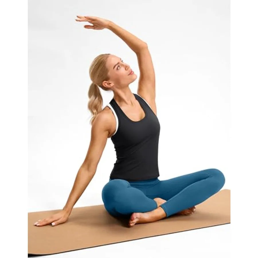 Women's Bamboo Fiber Racerback Workout Tank Top Yoga And Run