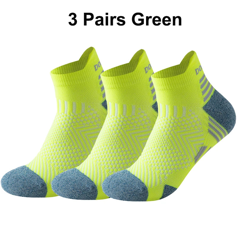 Marathon Running Socks Unisex Ankle Cushioned Low Cut Mesh