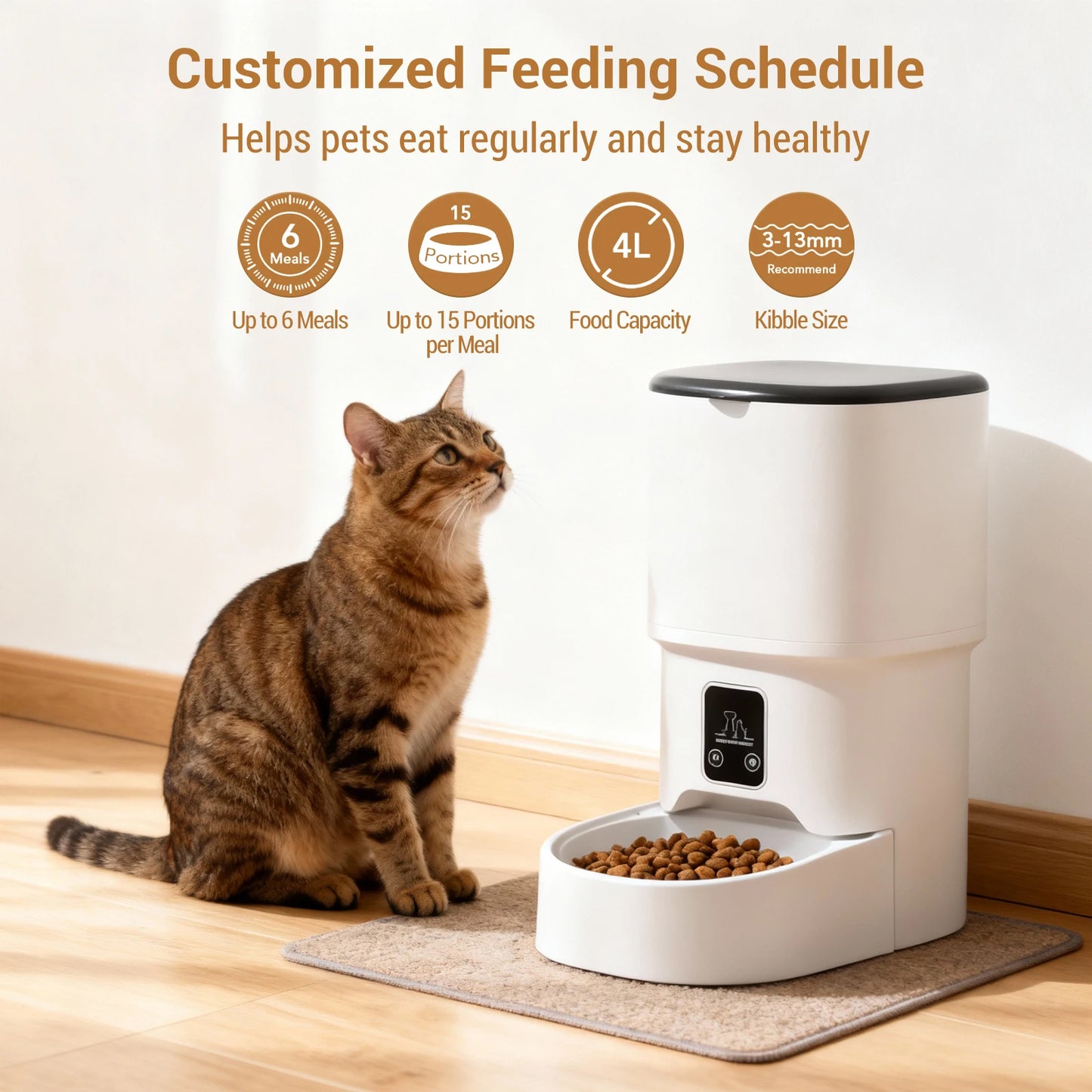 HiMISS Automatic Cat Feeder With Timer