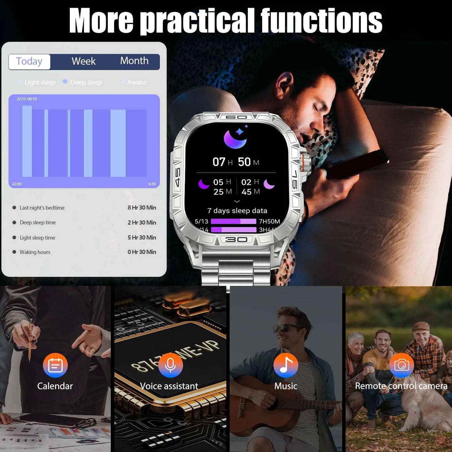 EIGIIS K63 Smartwatch With 100 Sports Modes IP68 Waterproof