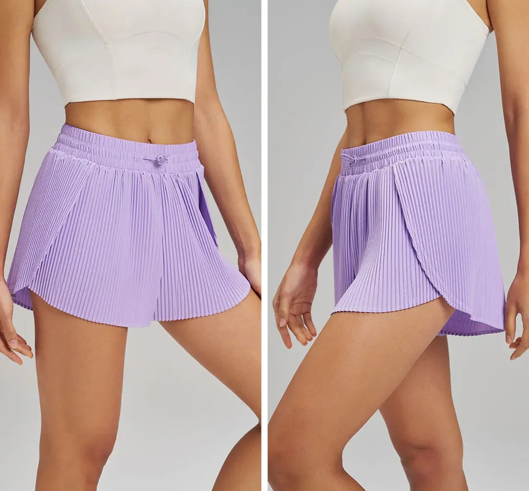 Womens Breathable Yoga Shorts Skirt Pants Outdoor Quick Dry Fitness Wear