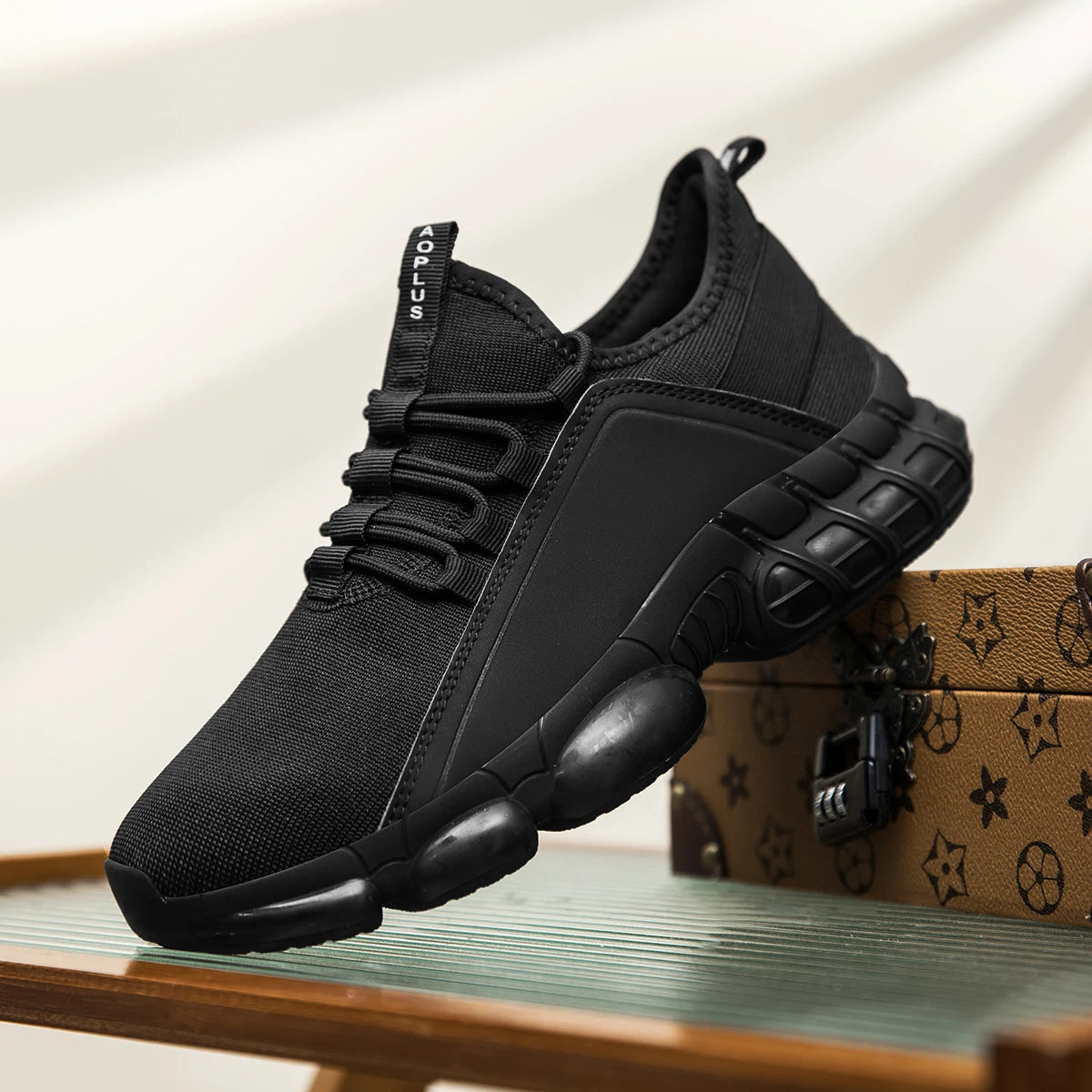 None Men's Four Season Casual Sports Shoes Anti Slip Comfort