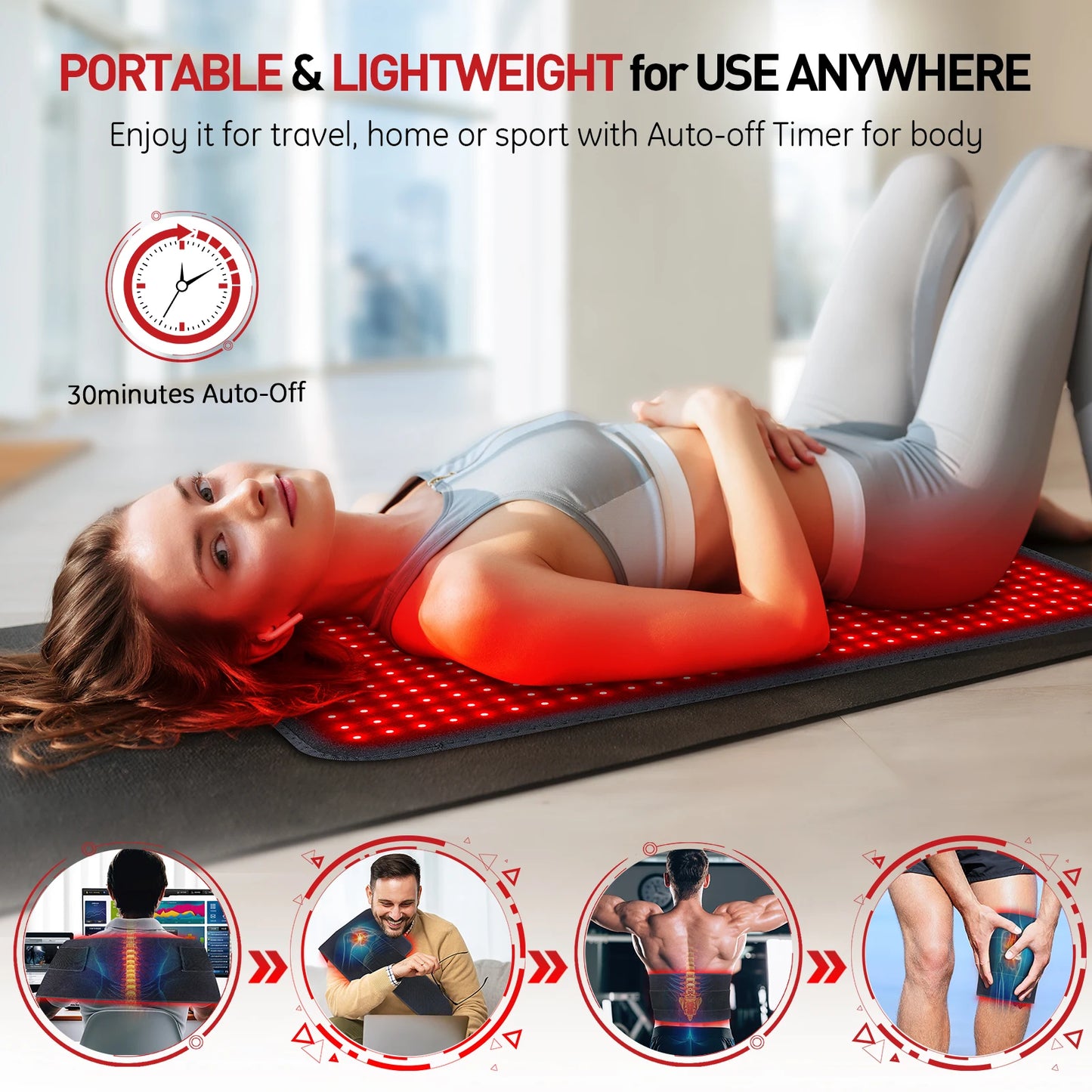 Astarexin Red Light Therapy Heating Pad For Body With Infrared Light