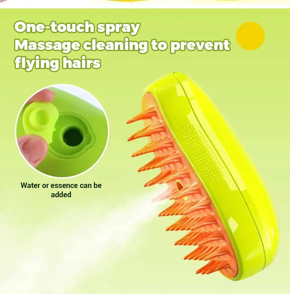 Cat Dog Steam Brush Grooming Sprayer 3 In 1 Massage