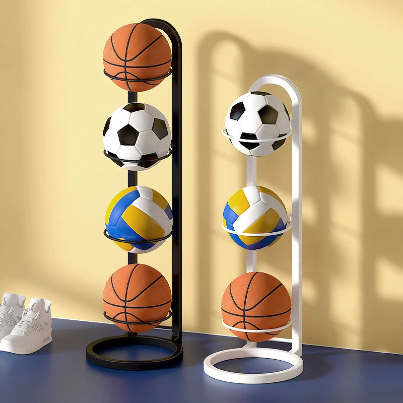 Indoor Kids Ball Storage Rack For Basketball Football Volleyball Kindergarten