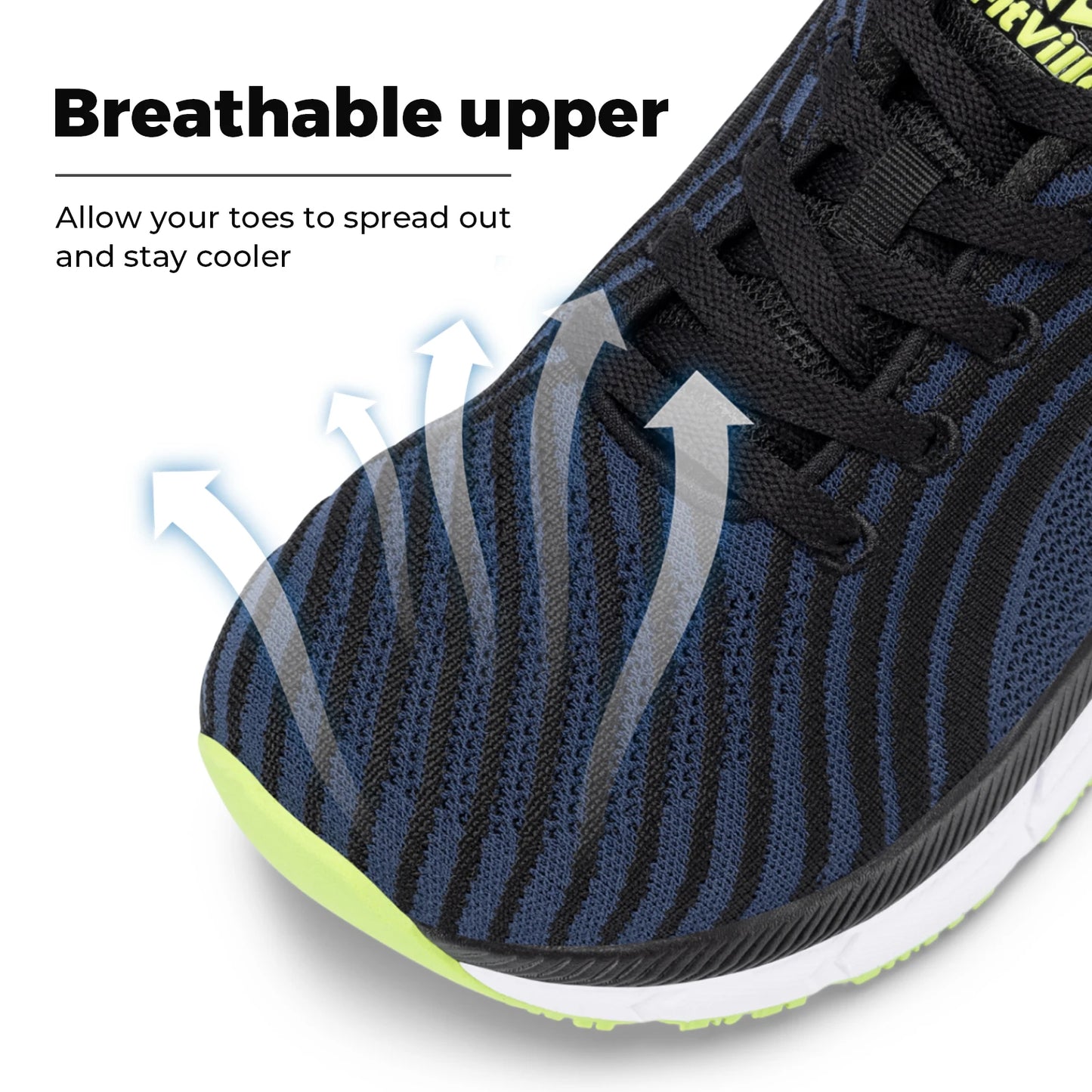 Fitville Men FlowCore V2 Wide Toe Box Running Shoes Cushioned
