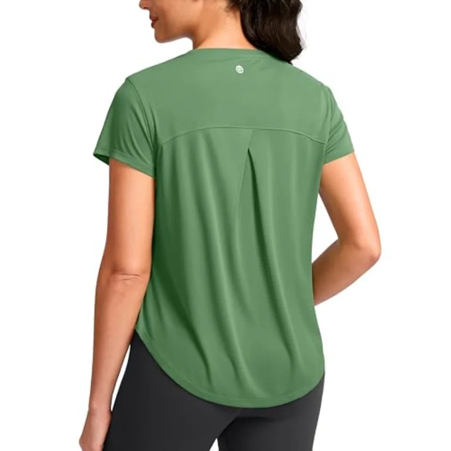 Womens Lightweight Quick Dry Workout Top For Yoga And Running