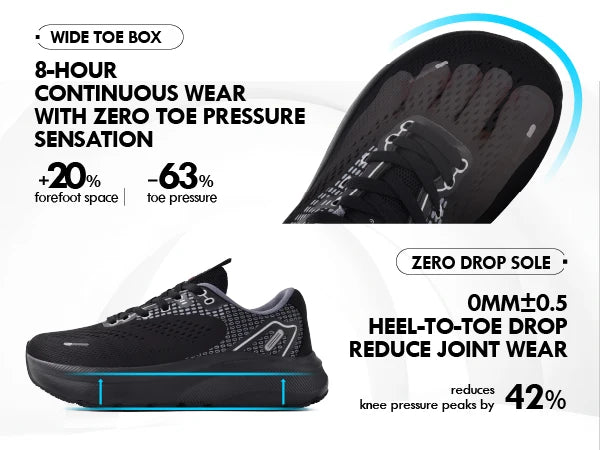Wide Toe Box Shoes Women Arch Support Orthopedic Running Sneakers