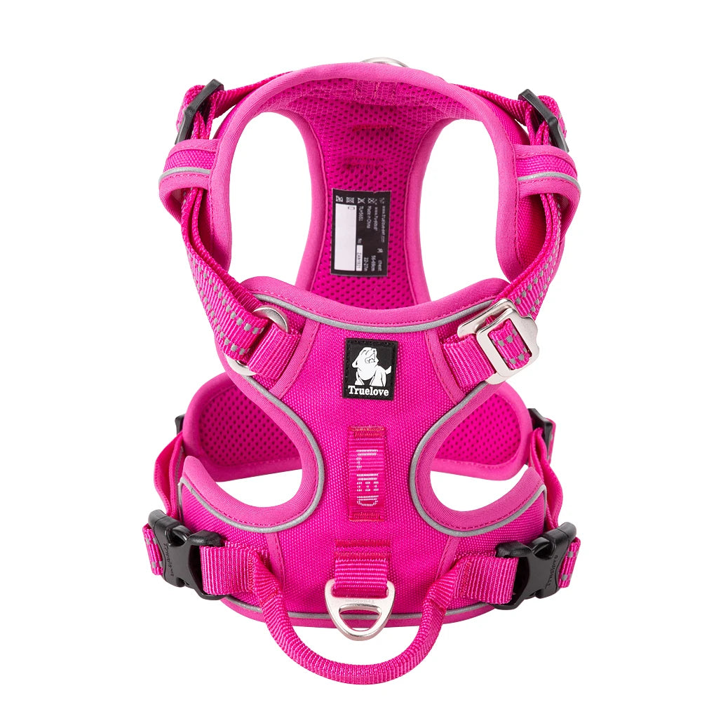 TrueLove Dog Harness Reflective Padded Quick Release Nylon