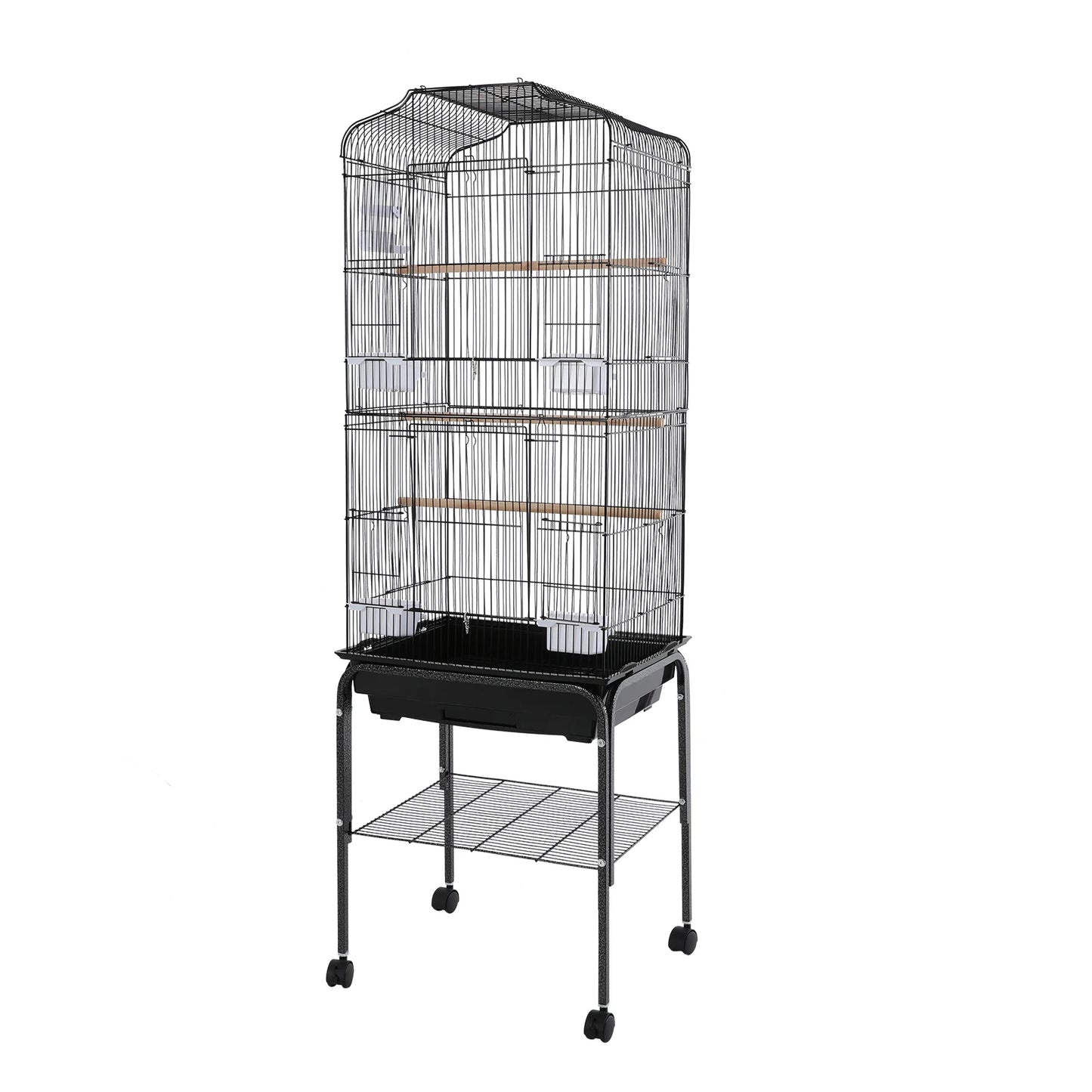 Iron Flight Cage With Stand And Wheels Lockable Door For Parrots