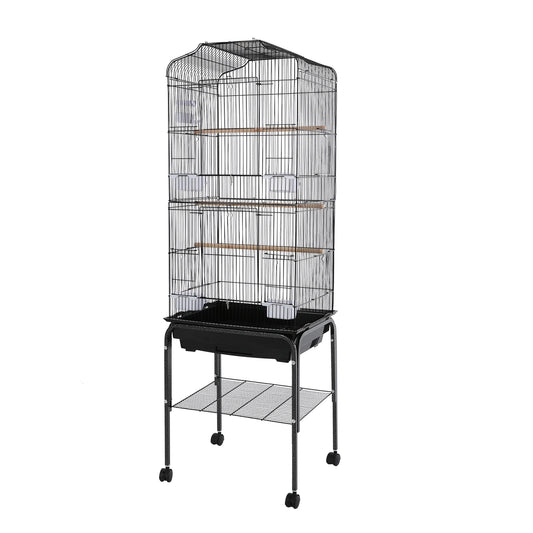 Iron Flight Cage With Stand And Wheels Lockable Door For Parrots