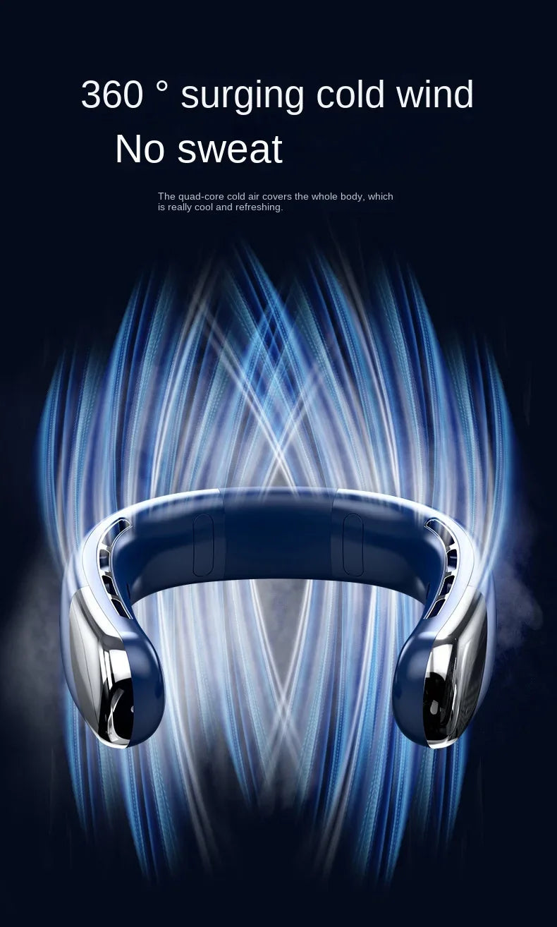 DELIXING 10000mAh Portable Neck Fan Bladeless Silent Rechargeable