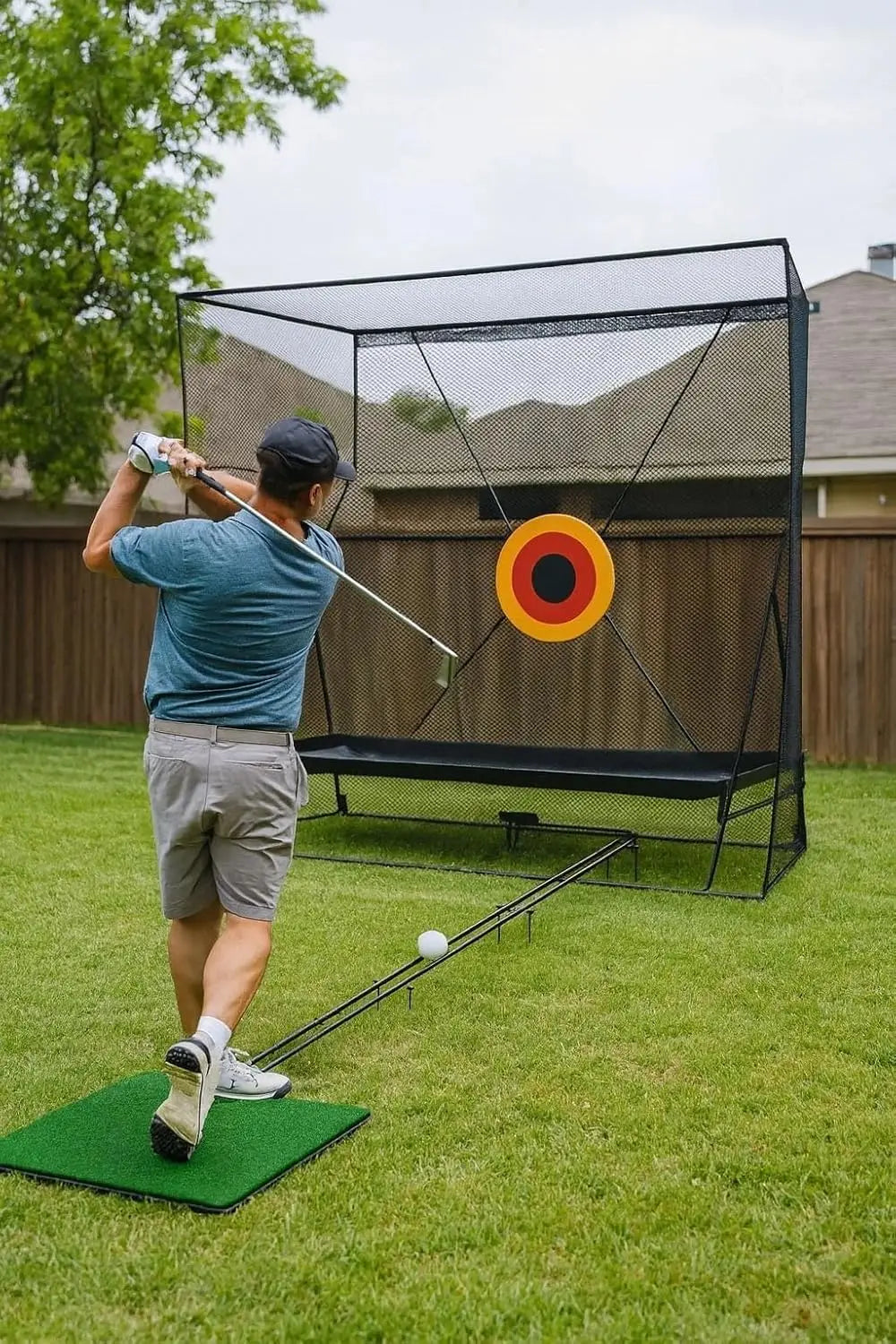 HiMISS Golf Practice Net Cage With Foldable Heavy Duty Frame