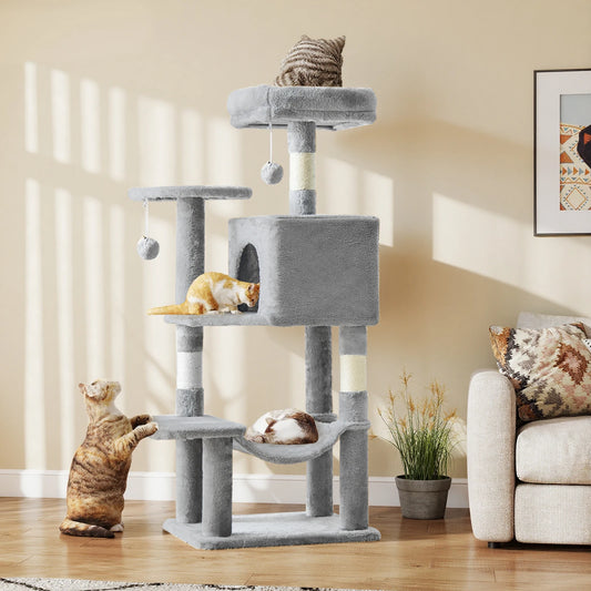 JHK Four Tier Cat Tree Indoor Multi Cat Climbing Tower