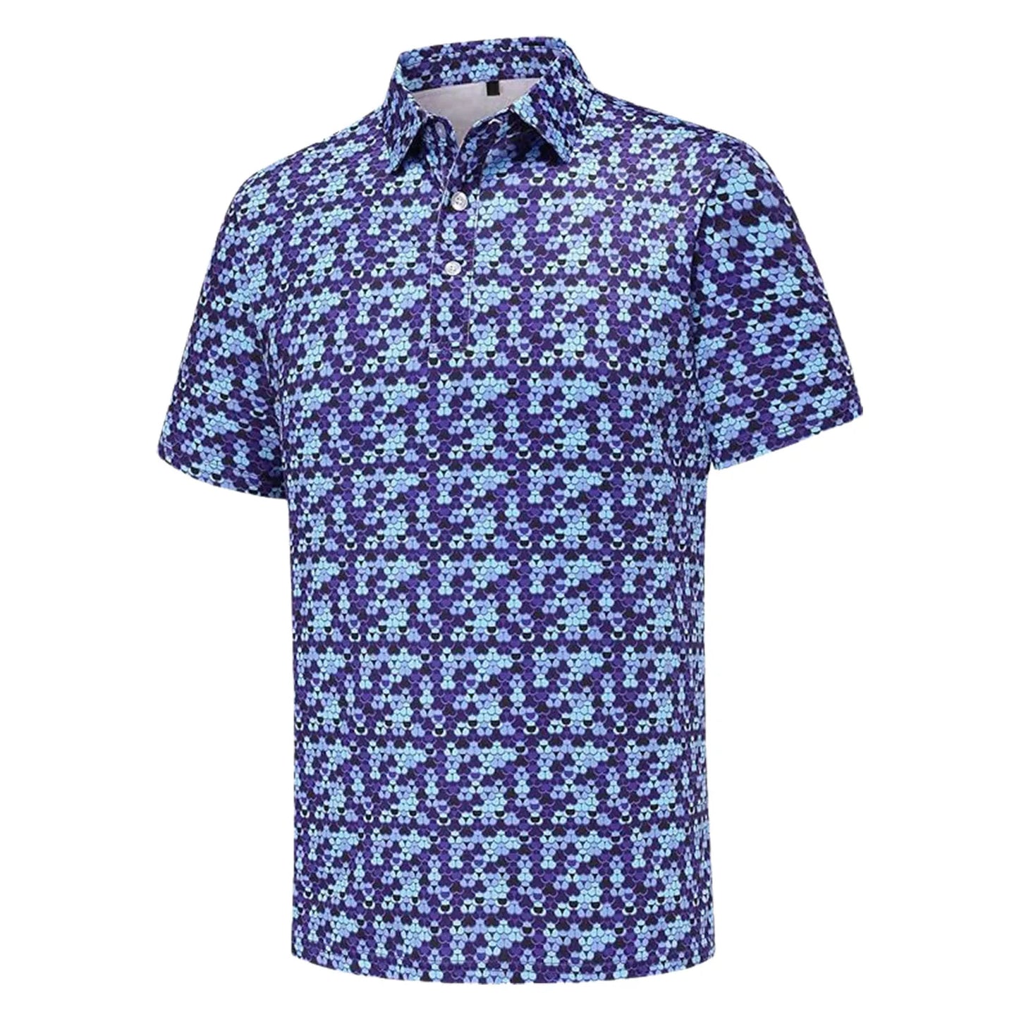 Men's Button-Up T Shirt Beachwear Breathable Quick-Dry Short Sleeve