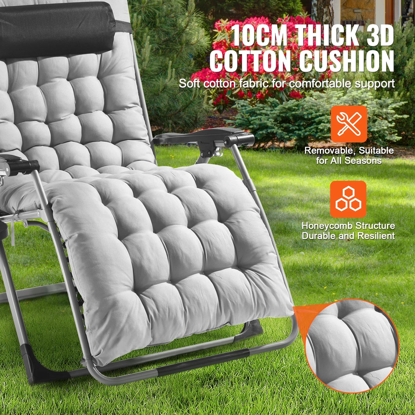 SucceBuy Zero Gravity Chair Recliner With Footrest And Cupholder