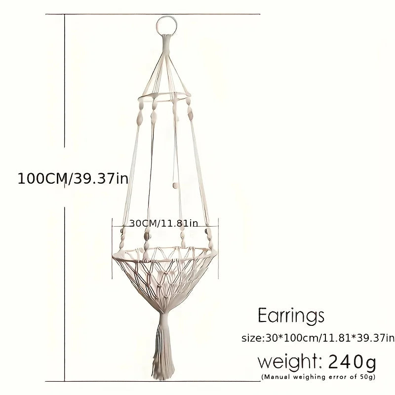 NONECN Handwoven Cotton Rope Cat Hammock