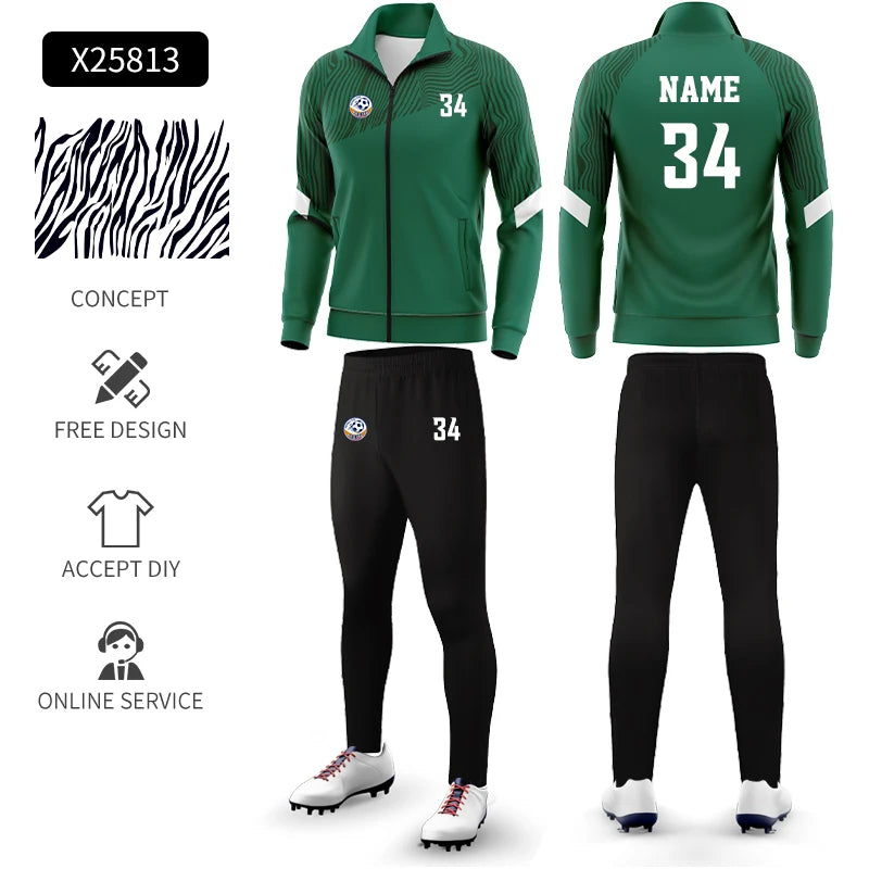 ATAGOESCN Unisex Tracksuit Sublimation Full Zip Sportswear