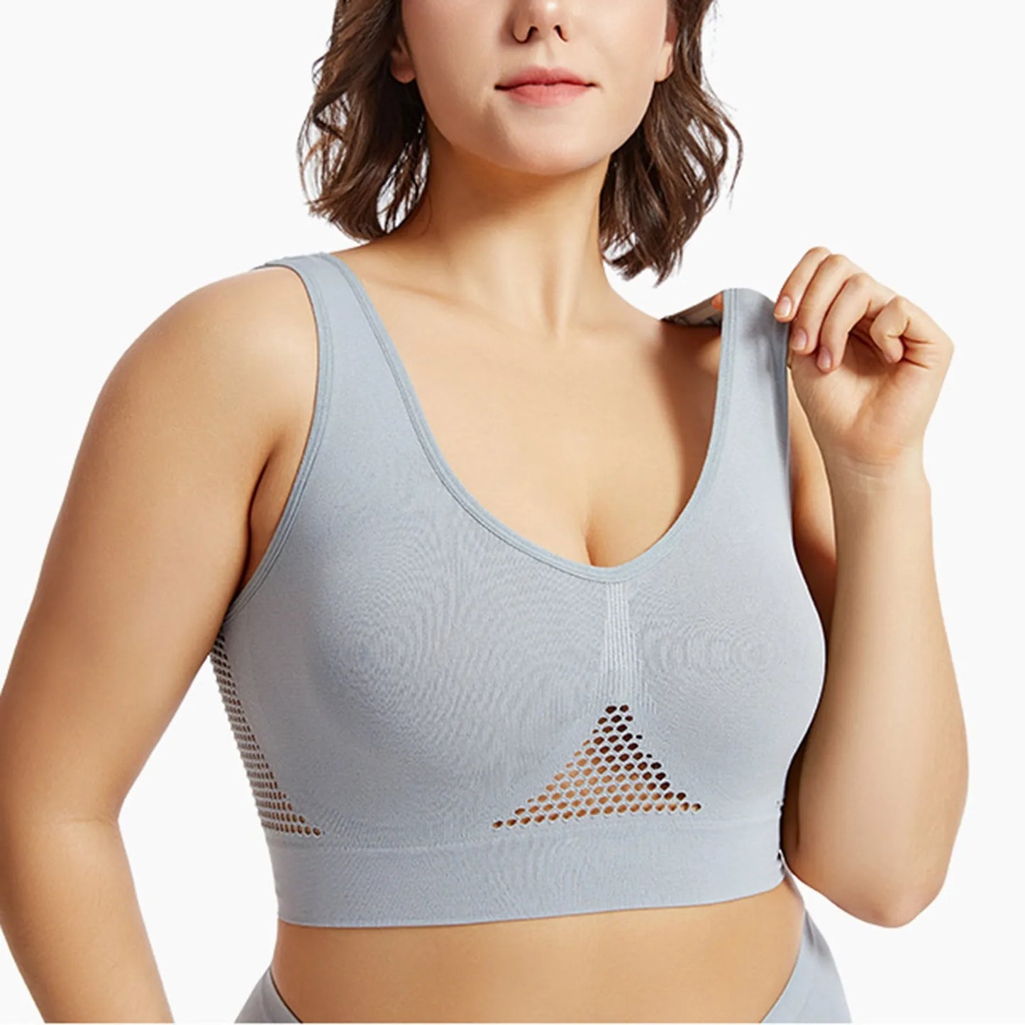 Breathable Womens Running Sports Bra With Shockproof Support Yoga Vest