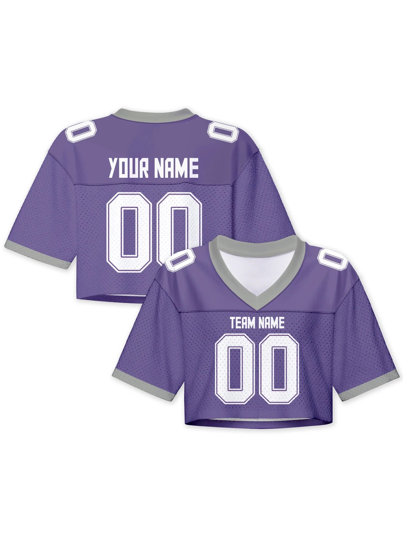 Custom American Football Jersey Crop Top for Women & Girls Plain Sporty Cropped Shirt Personalized Name Number Jerseys Fans Gift