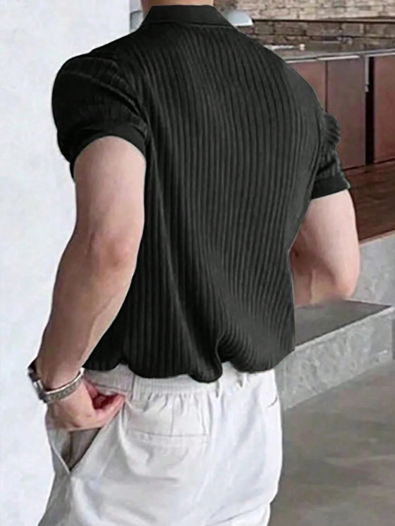 Men's Short Sleeve Polo Shirt Cotton Blend Breathable Casual