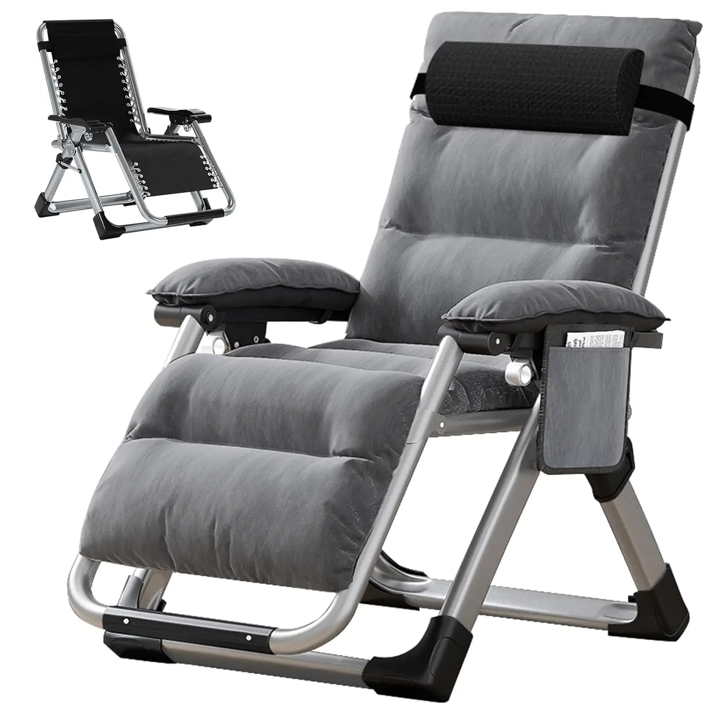 Zero Gravity Chair Premium Lawn Recliner Portable Detachable Cushion Headrest