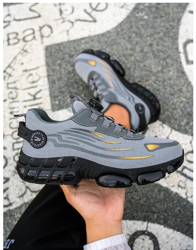 Breathable Lace-Free Soft Sole Anti-Puncture Work Shoes