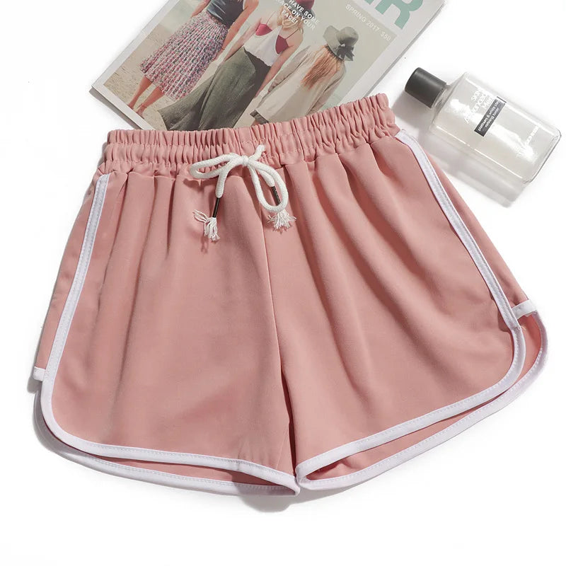 Women Yoga Shorts Breathable Mid Waist Casual Wide Leg