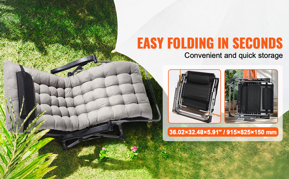 SucceBuy Zero Gravity Chair Recliner With Footrest And Cupholder